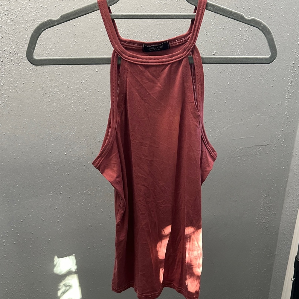 Elegant Dark Mauve Tank Top